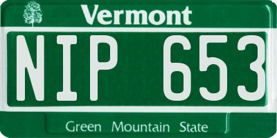 VT license plate NIP653