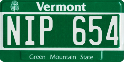 VT license plate NIP654