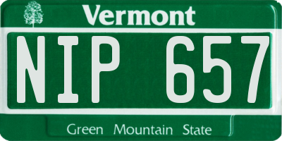 VT license plate NIP657