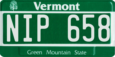 VT license plate NIP658