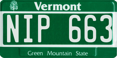 VT license plate NIP663