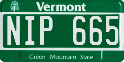 VT license plate NIP665