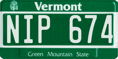 VT license plate NIP674
