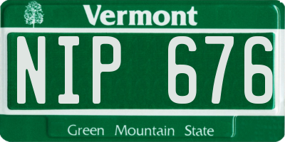 VT license plate NIP676