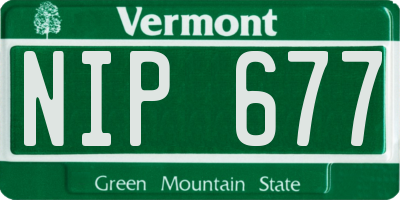 VT license plate NIP677