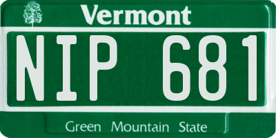 VT license plate NIP681