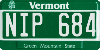 VT license plate NIP684