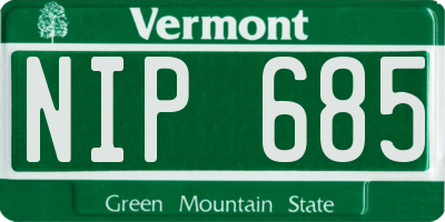 VT license plate NIP685