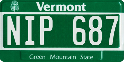 VT license plate NIP687