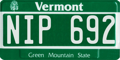 VT license plate NIP692