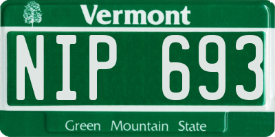 VT license plate NIP693