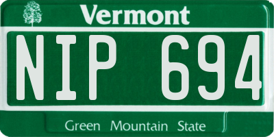 VT license plate NIP694