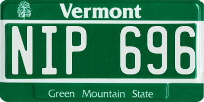 VT license plate NIP696