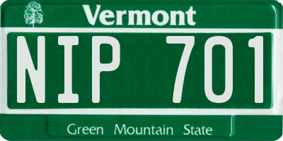 VT license plate NIP701