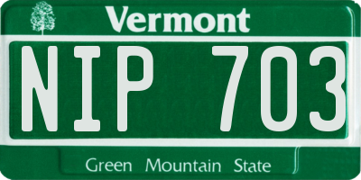 VT license plate NIP703