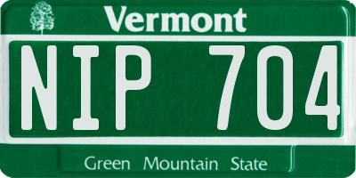 VT license plate NIP704