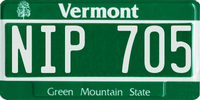 VT license plate NIP705