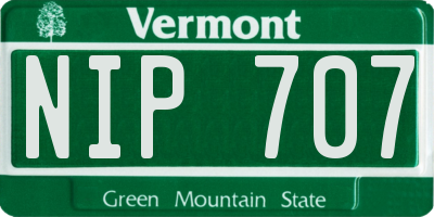 VT license plate NIP707