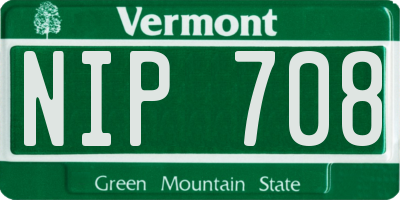 VT license plate NIP708