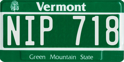 VT license plate NIP718