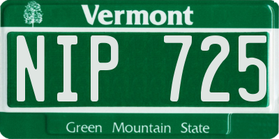 VT license plate NIP725
