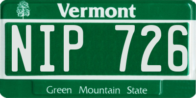 VT license plate NIP726