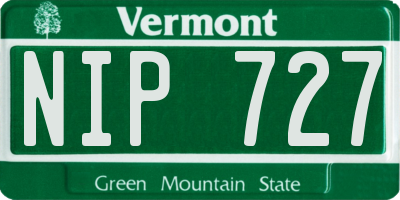 VT license plate NIP727