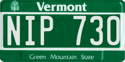 VT license plate NIP730