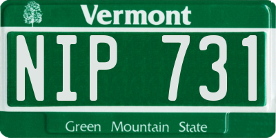 VT license plate NIP731