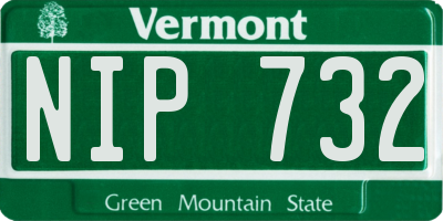 VT license plate NIP732