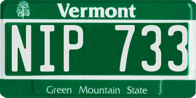 VT license plate NIP733