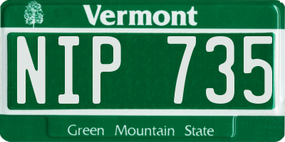 VT license plate NIP735