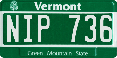VT license plate NIP736