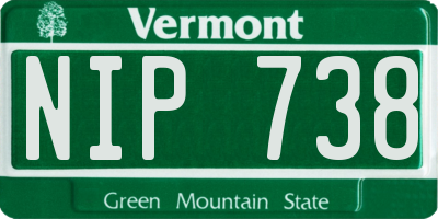 VT license plate NIP738