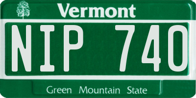 VT license plate NIP740
