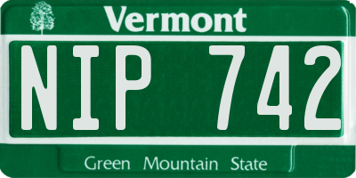 VT license plate NIP742