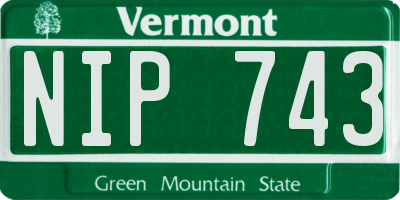 VT license plate NIP743