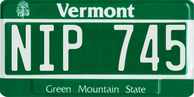 VT license plate NIP745