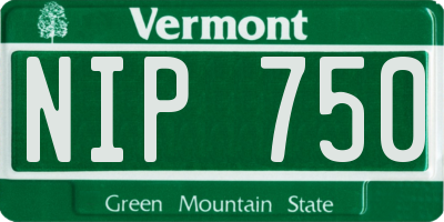 VT license plate NIP750
