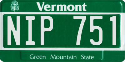 VT license plate NIP751