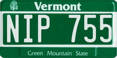 VT license plate NIP755
