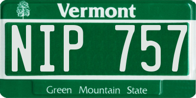 VT license plate NIP757