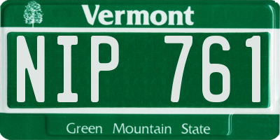 VT license plate NIP761