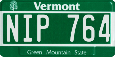 VT license plate NIP764