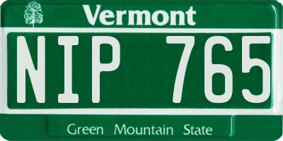 VT license plate NIP765