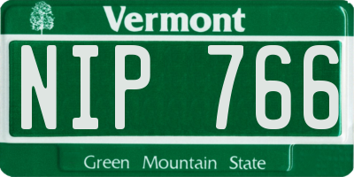 VT license plate NIP766