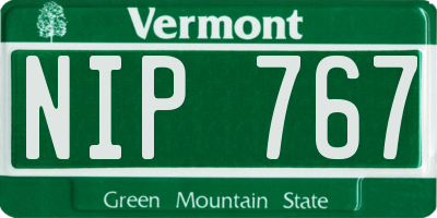 VT license plate NIP767