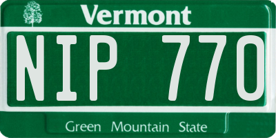 VT license plate NIP770