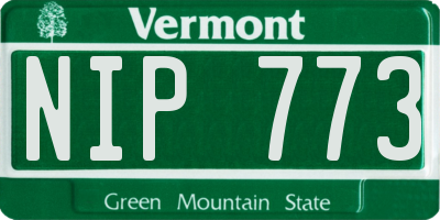 VT license plate NIP773