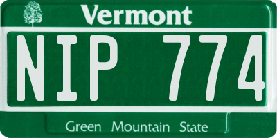 VT license plate NIP774